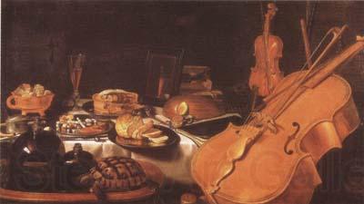 Pieter Claesz Still Life with Musical instruments (mk08) Germany oil painting art